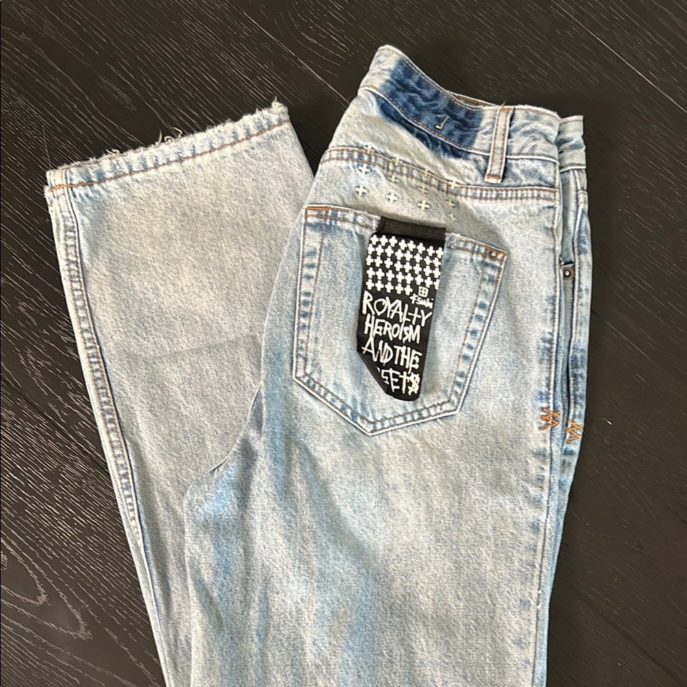 Ksubi Light Blue Straight Leg Jeans